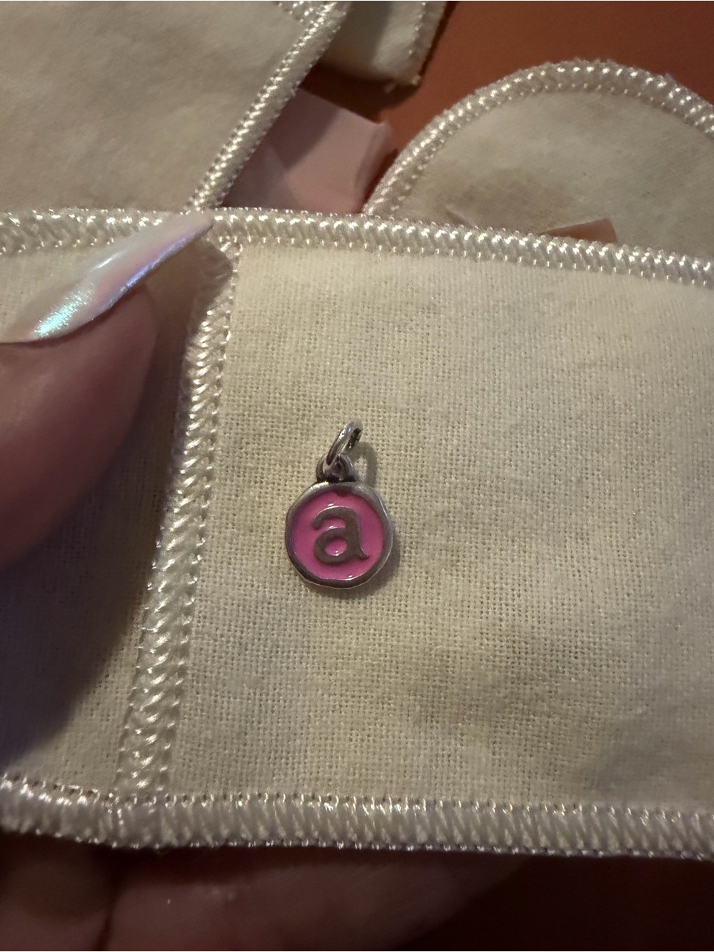 James Avery Pink Initial 'a' Enamel Charm Pendant - Women Accessories
